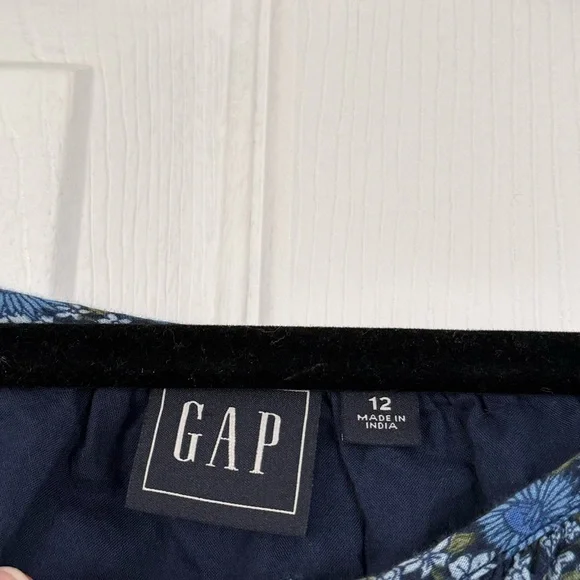 GAP Short Sleeve Raglan Summer Jumpsuit Blue Floral size 12 - Picture 7 of 10